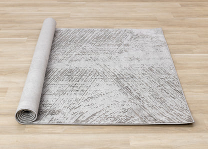 Modern Distressed Grey Area Rug