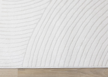 Modern Geometric Tonal Solid Cream Area Rug