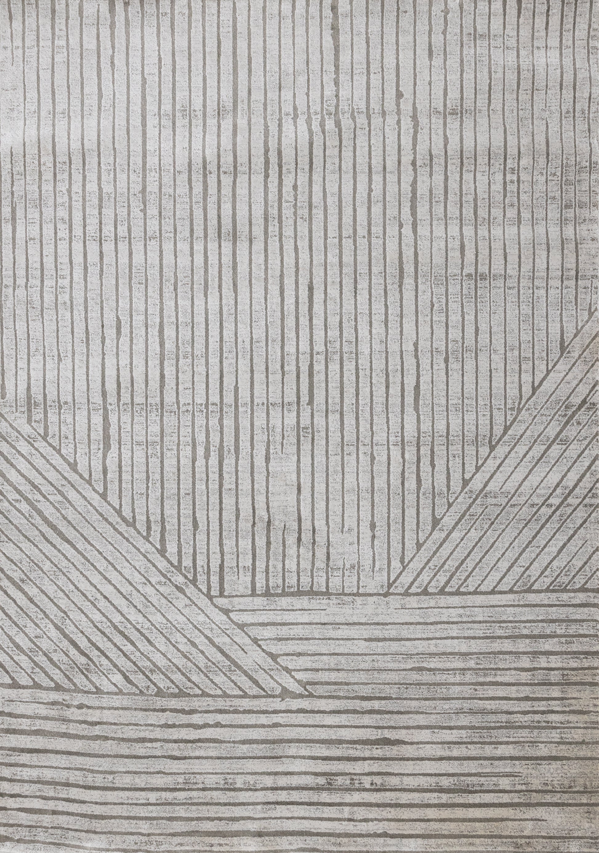 Modern Stripes Tonal Solid Grey Area Rug-1