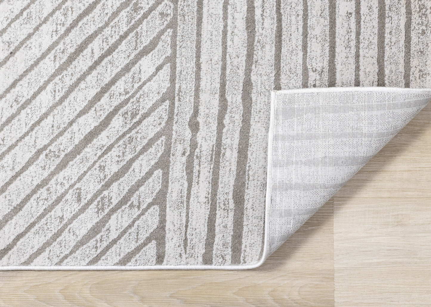 Modern Stripes Tonal Solid Grey Area Rug-7