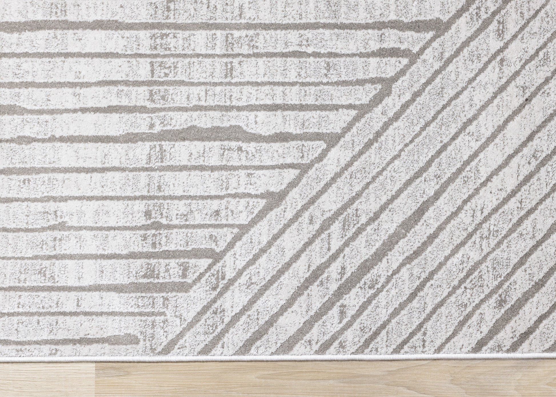 Modern Stripes Tonal Solid Grey Area Rug-9