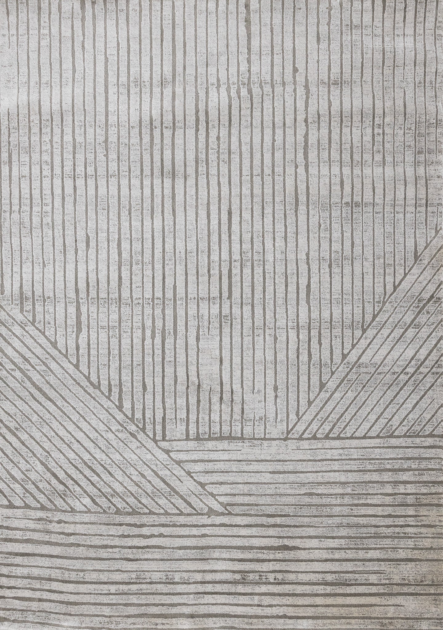 Modern Stripes Tonal Solid Grey Area Rug-2