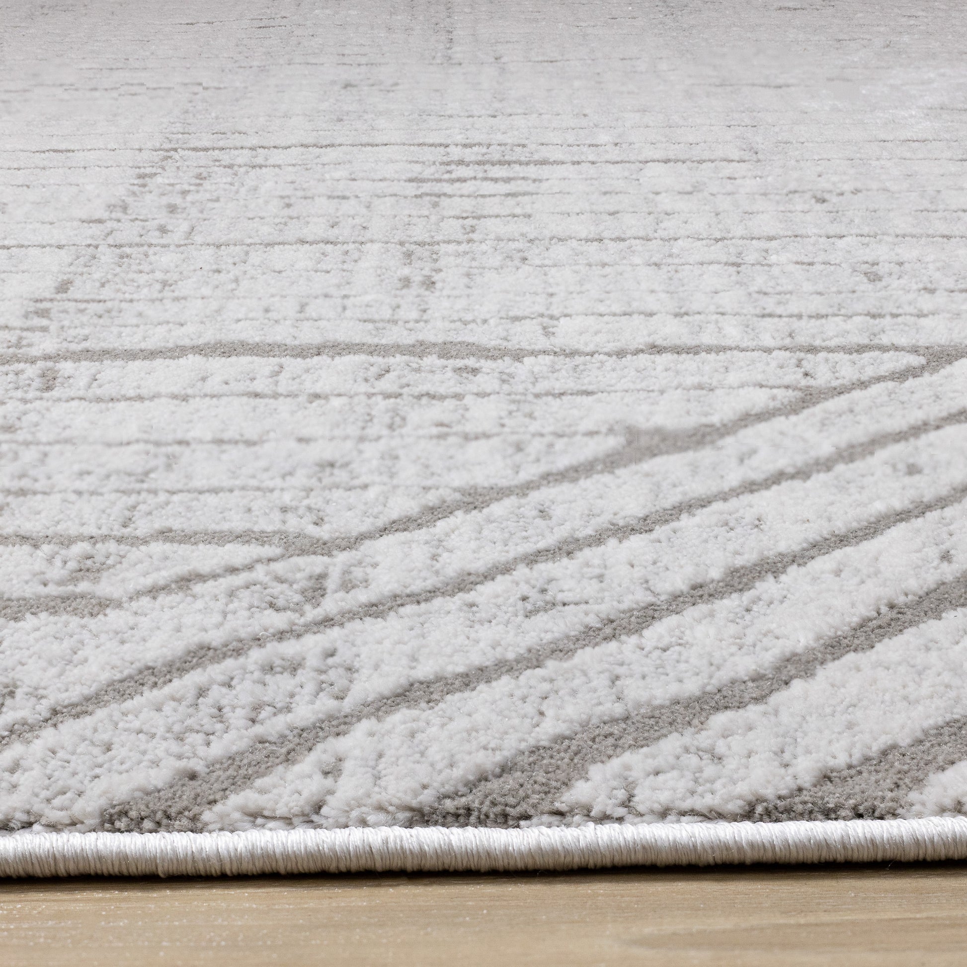 Modern Stripes Tonal Solid Grey Area Rug-10