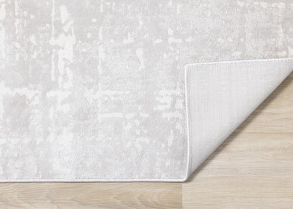 Modern Organic Tonal Solid Cream Area Rug