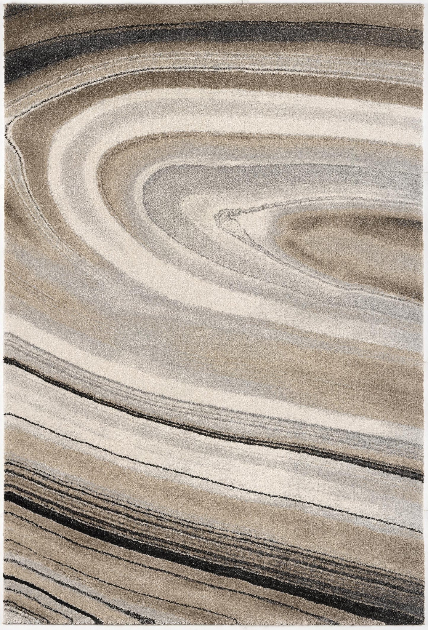 Darius Abstract Contemporary Cream and Beige Indoor Rug