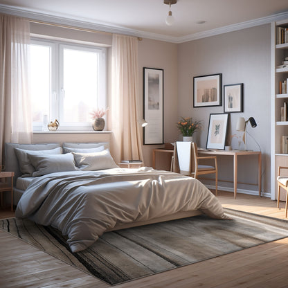 Darius Abstract Contemporary Cream and Beige Indoor Rug