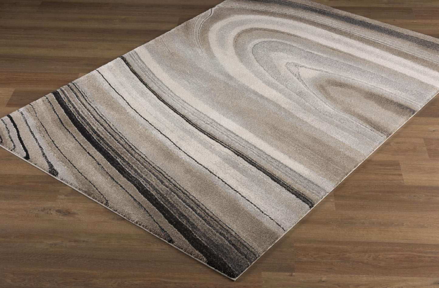 Darius Abstract Contemporary Cream and Beige Indoor Rug