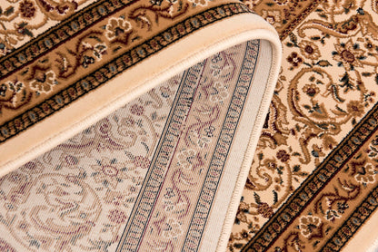 Hadi Persian Medallion Traditional Cream and Black Indoor Rug-11