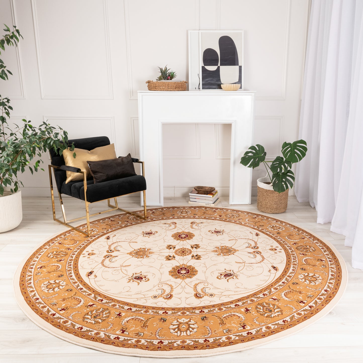 Majestic Persian Traditional Beige Rug