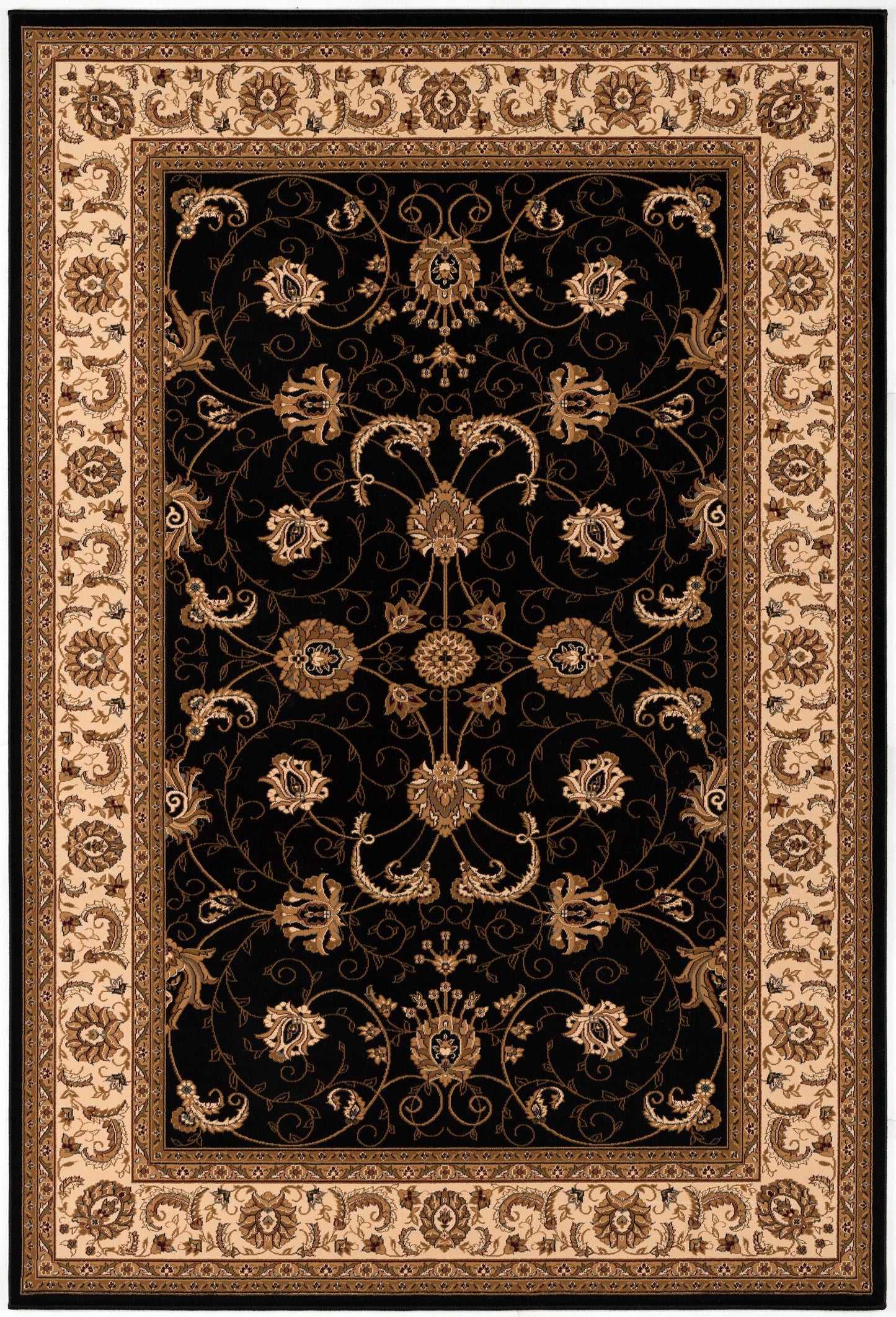 Majestic Persian Traditional Black Rug