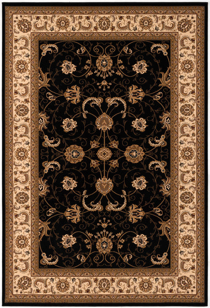 Majestic Persian Traditional Black Rug