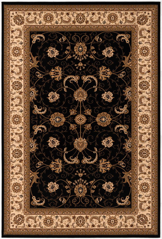 Majestic Persian Traditional Black Rug