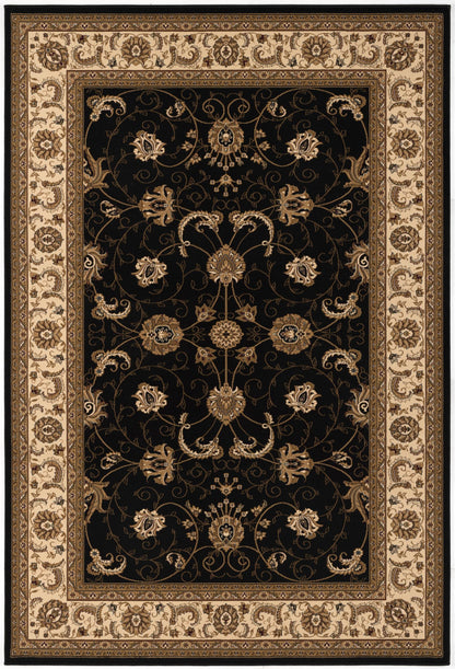 Fayez Persian Medallion Traditional Cream and Black Indoor Rug-19