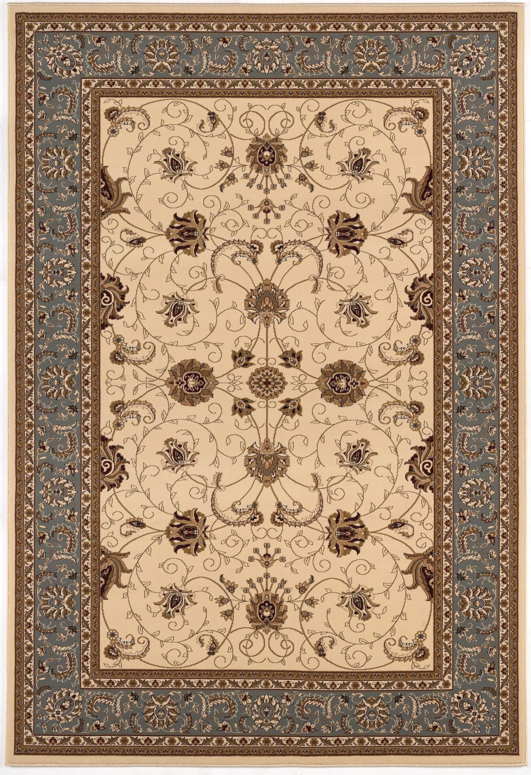 Fayez Persian Medallion Traditional Beige and Blue Indoor Rug-1