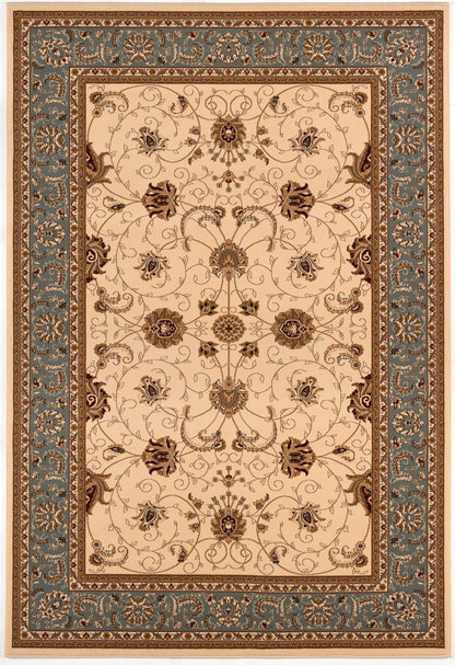 Fayez Persian Medallion Traditional Beige and Blue Indoor Rug-3