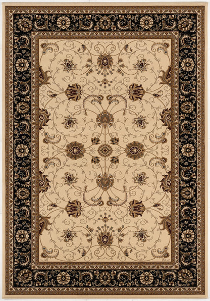 Fayez Persian Medallion Traditional Beige and Black Indoor Rug-20
