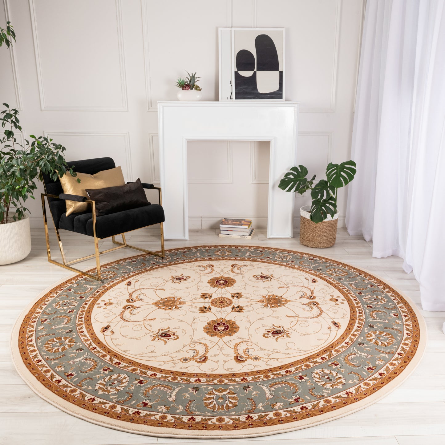 Majestic Persian Traditional Beige Rug