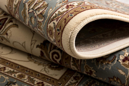 Fayez Persian Medallion Traditional Beige and Blue Indoor Rug