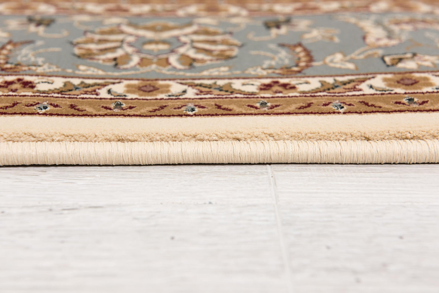 Fayez Persian Medallion Traditional Beige and Blue Indoor Rug