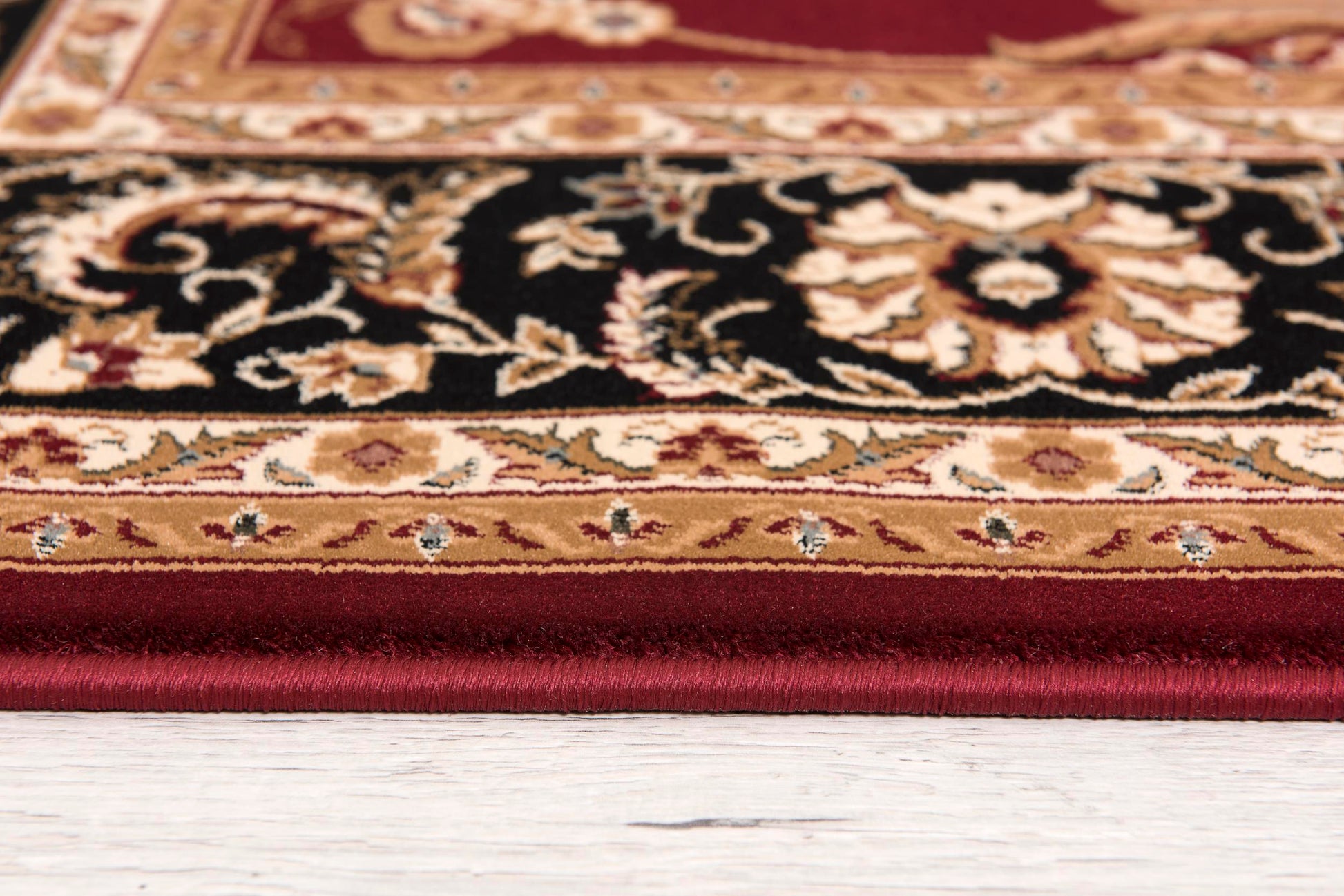 Fayez Persian Medallion Traditional Red and Black Indoor Rug-28