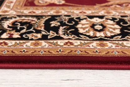 Fayez Persian Medallion Traditional Red and Black Indoor Rug-14