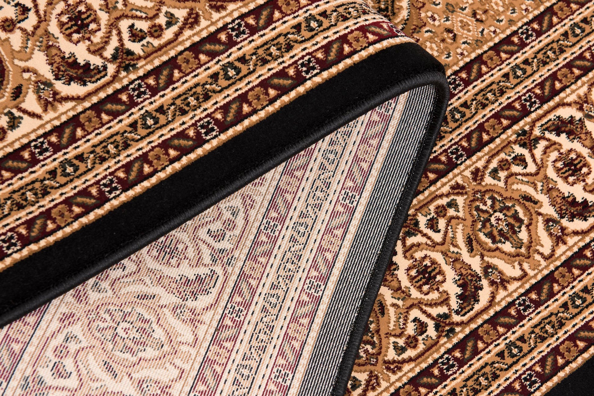Faris Persian Medallion Traditional Black and Beige Indoor Rug-11