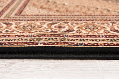 Faris Persian Medallion Traditional Black and Beige Indoor Rug-20