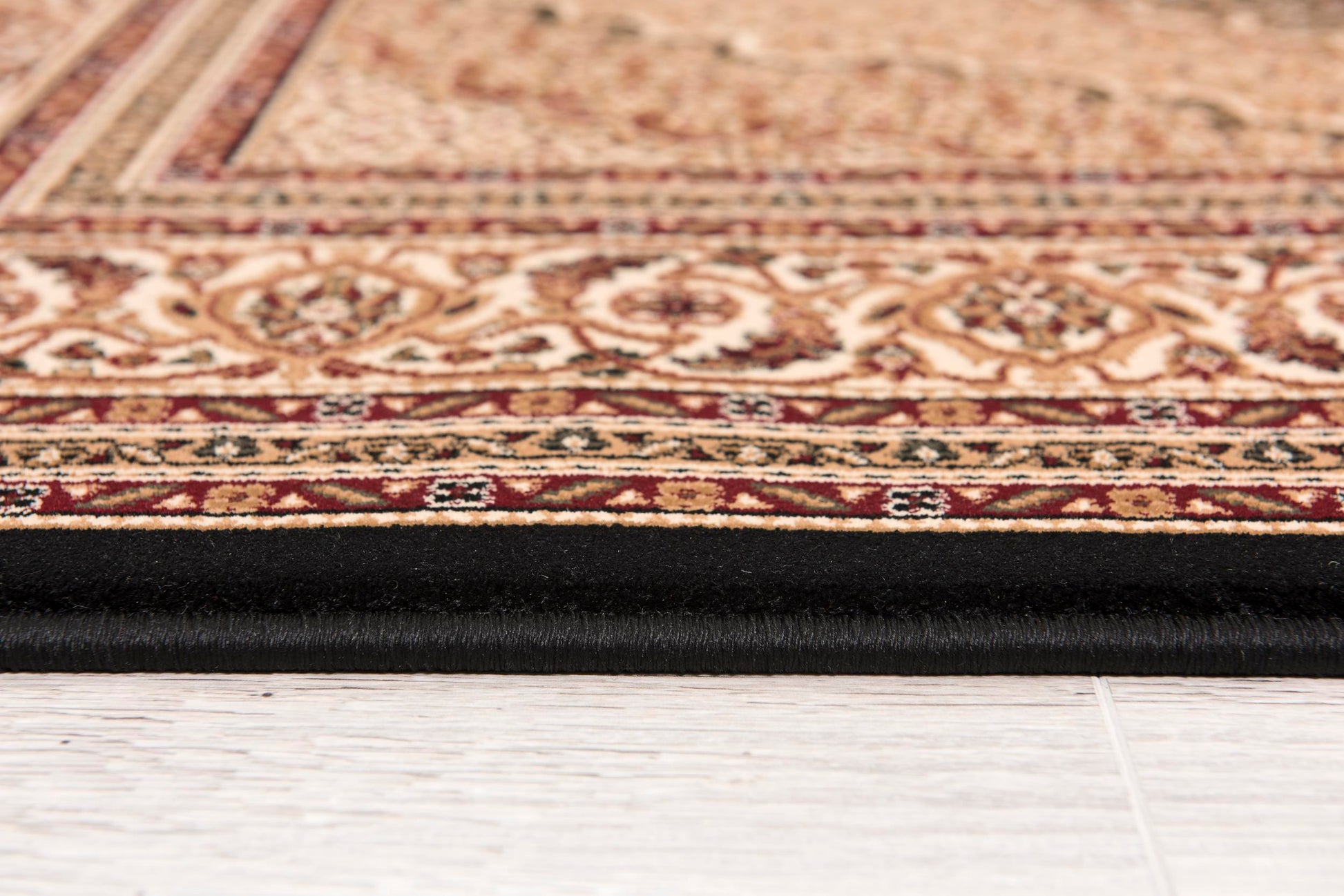Faris Persian Medallion Traditional Black and Beige Indoor Rug-26