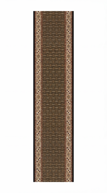 Tapis noir traditionnel marocain majestueux