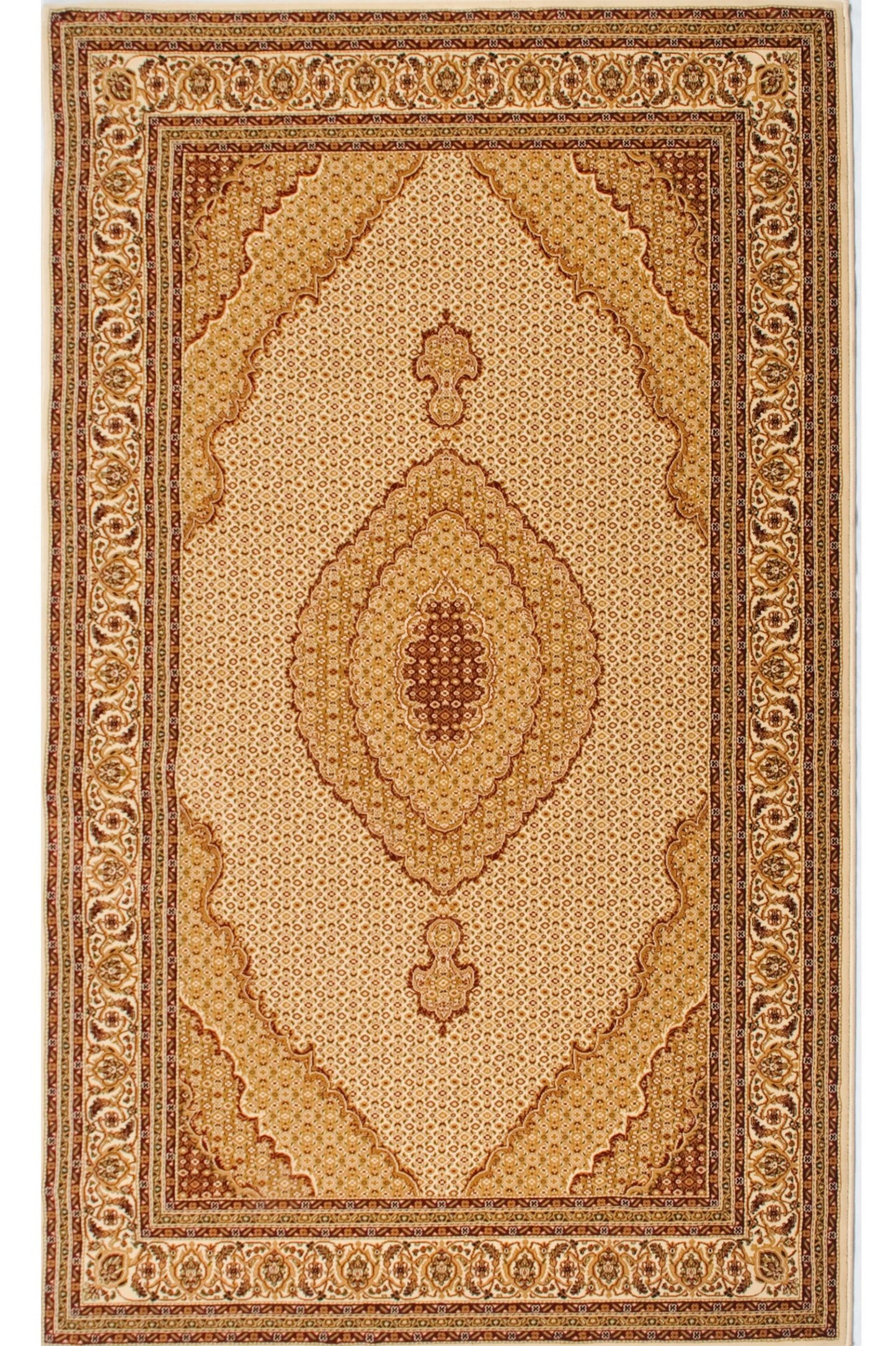 Majestic Moroccan Traditional Beige Rug