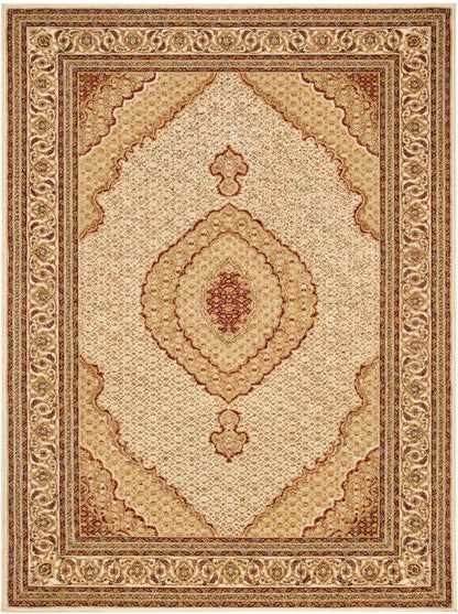 Faris Persian Medallion Traditional Beige and Cream Indoor Rug-3