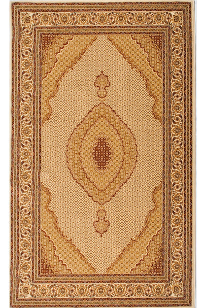 Faris Persian Medallion Traditional Beige and Cream Indoor Rug