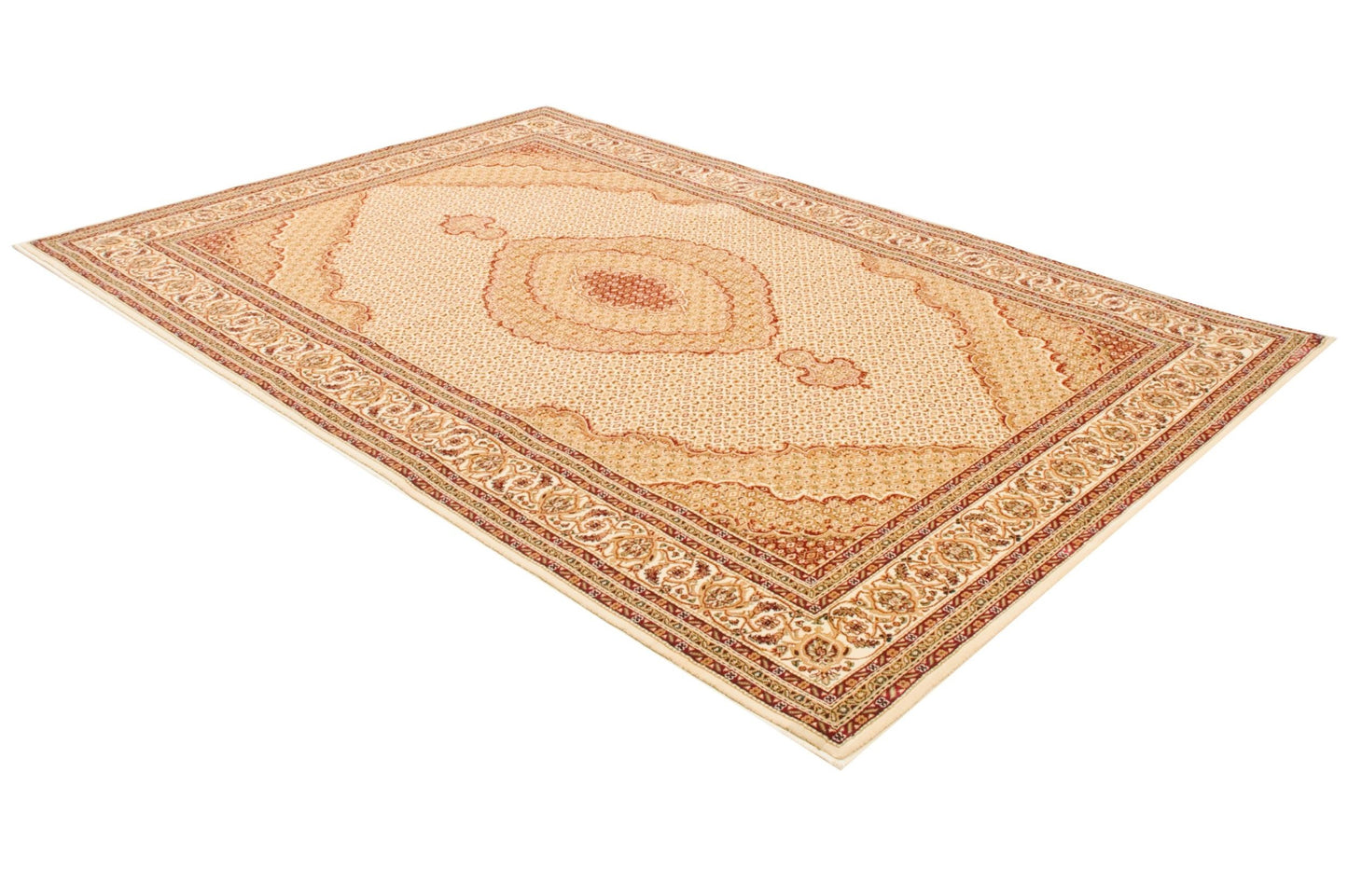 Faris Persian Medallion Traditional Beige and Cream Indoor Rug