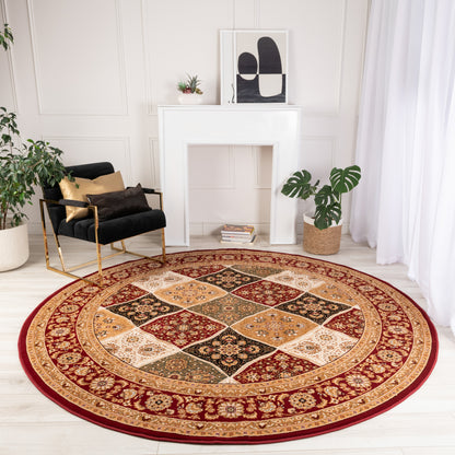 Majestic Moroccan Traditional Red Rug