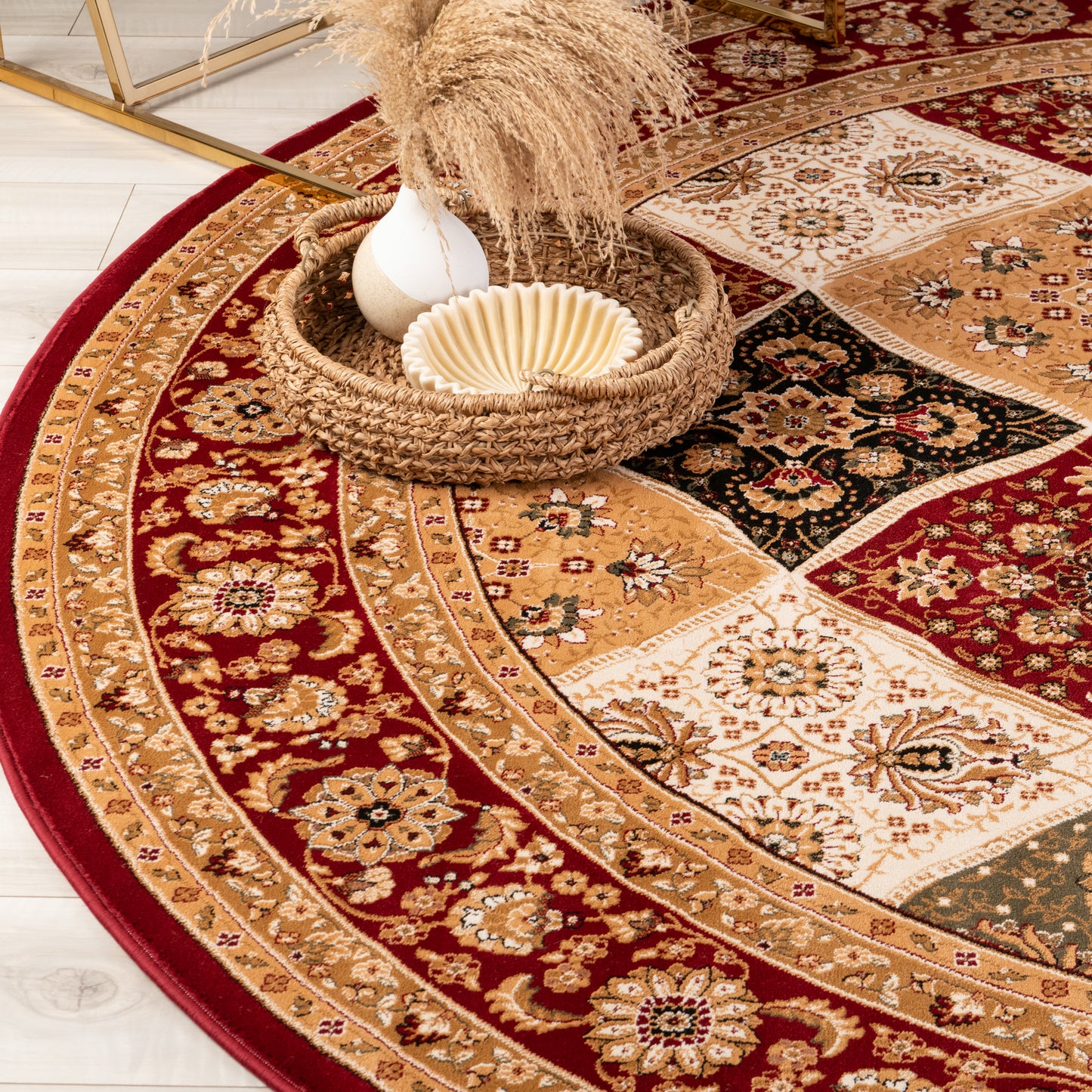 Majestic Moroccan Traditional Red Rug