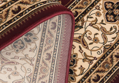 Rimal Persian Medallion Traditional Red and Beige Indoor Rug