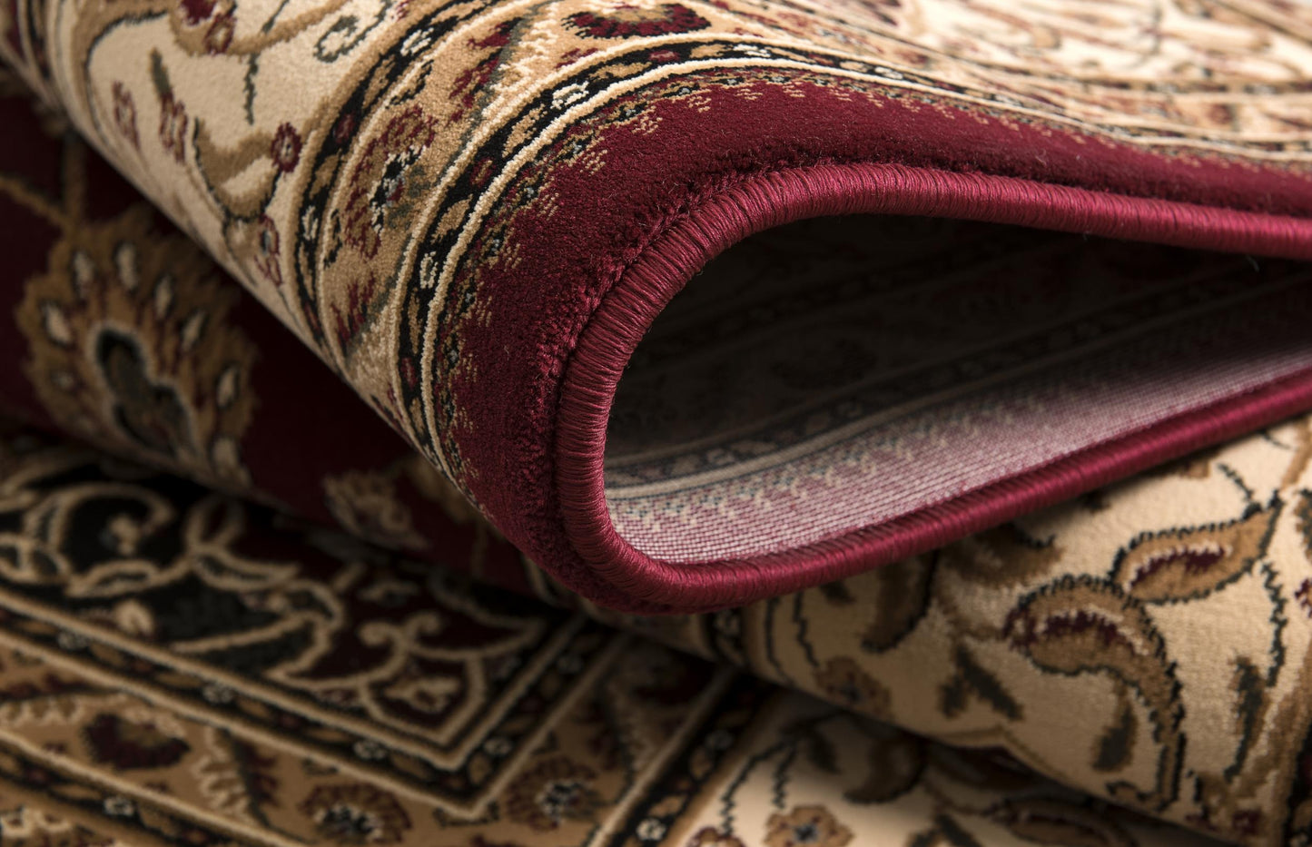 Rimal Persian Medallion Traditional Red and Beige Indoor Rug