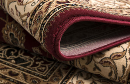 Rimal Persian Medallion Traditional Red and Beige Indoor Rug