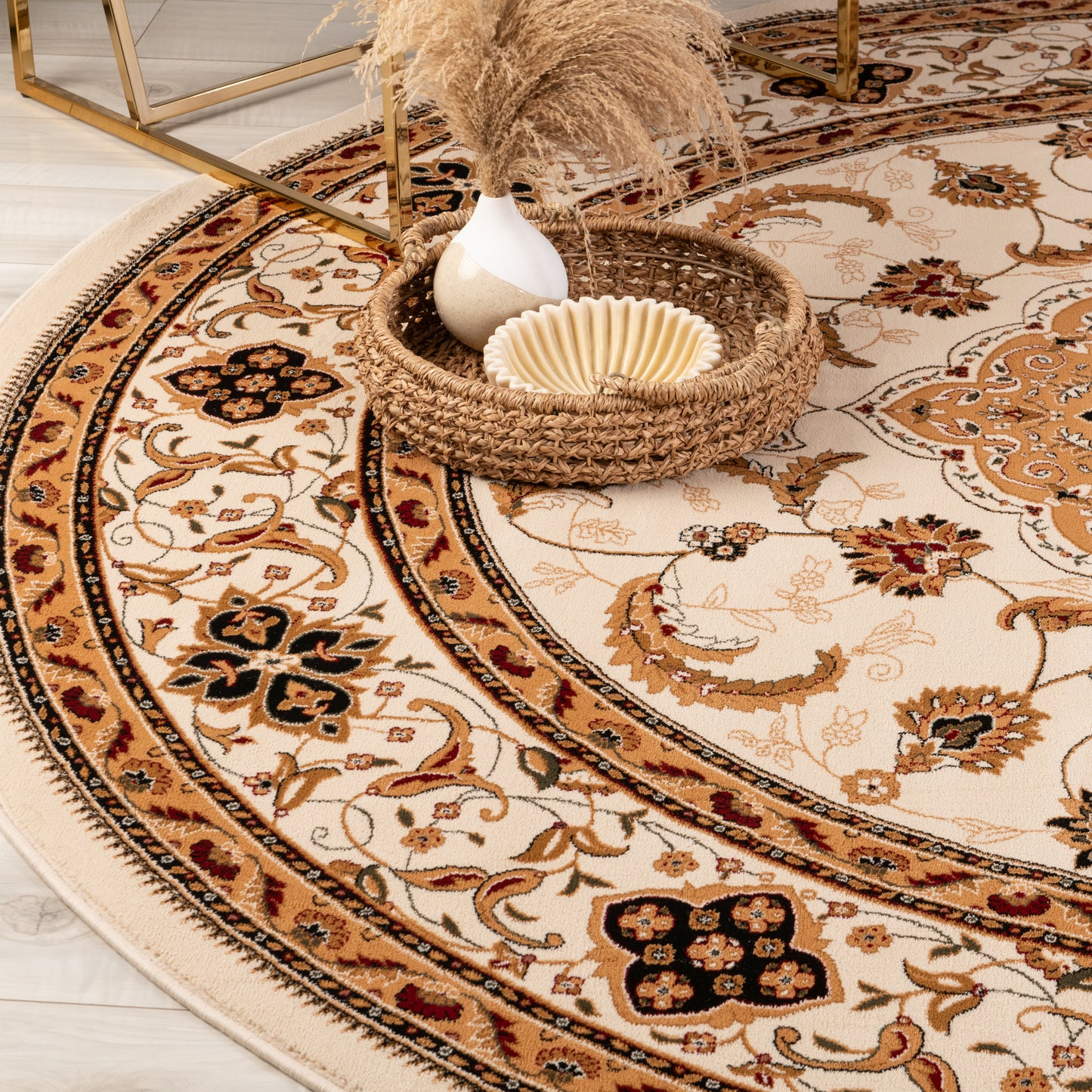 Majestic Persian Traditional Beige Rug