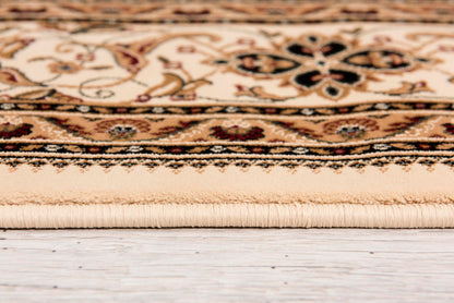 Anbar Persian Medallion Traditional Beige and Black Indoor Rug-18