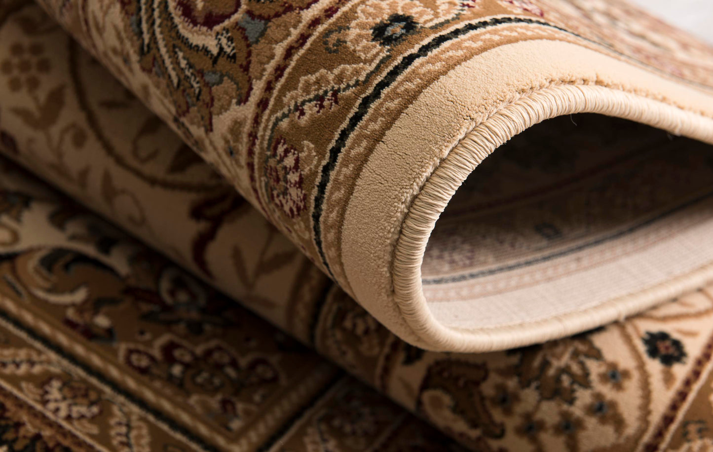 Tapis beige traditionnel persan majestueux (DC &amp; OOS)