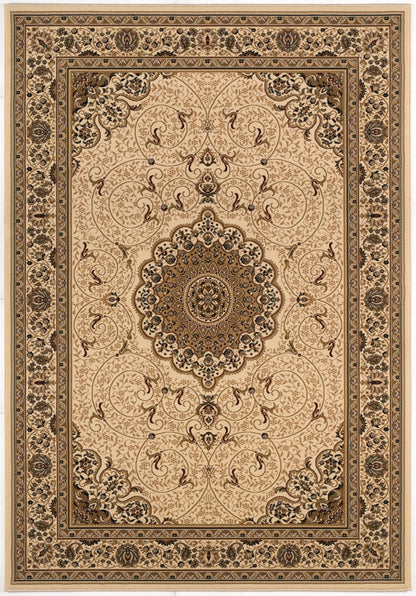 Rihab Persian Medallion Traditional Beige and Cream Indoor Rug-3