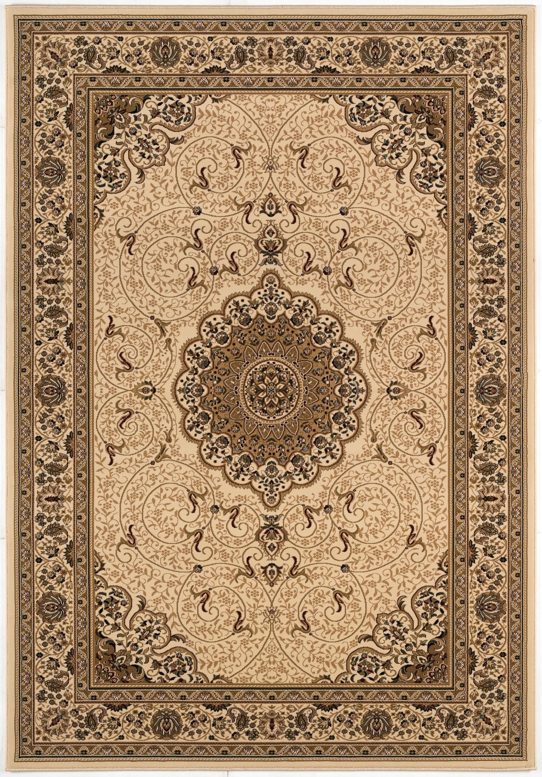 Rihab Persian Medallion Traditional Beige and Cream Indoor Rug-15
