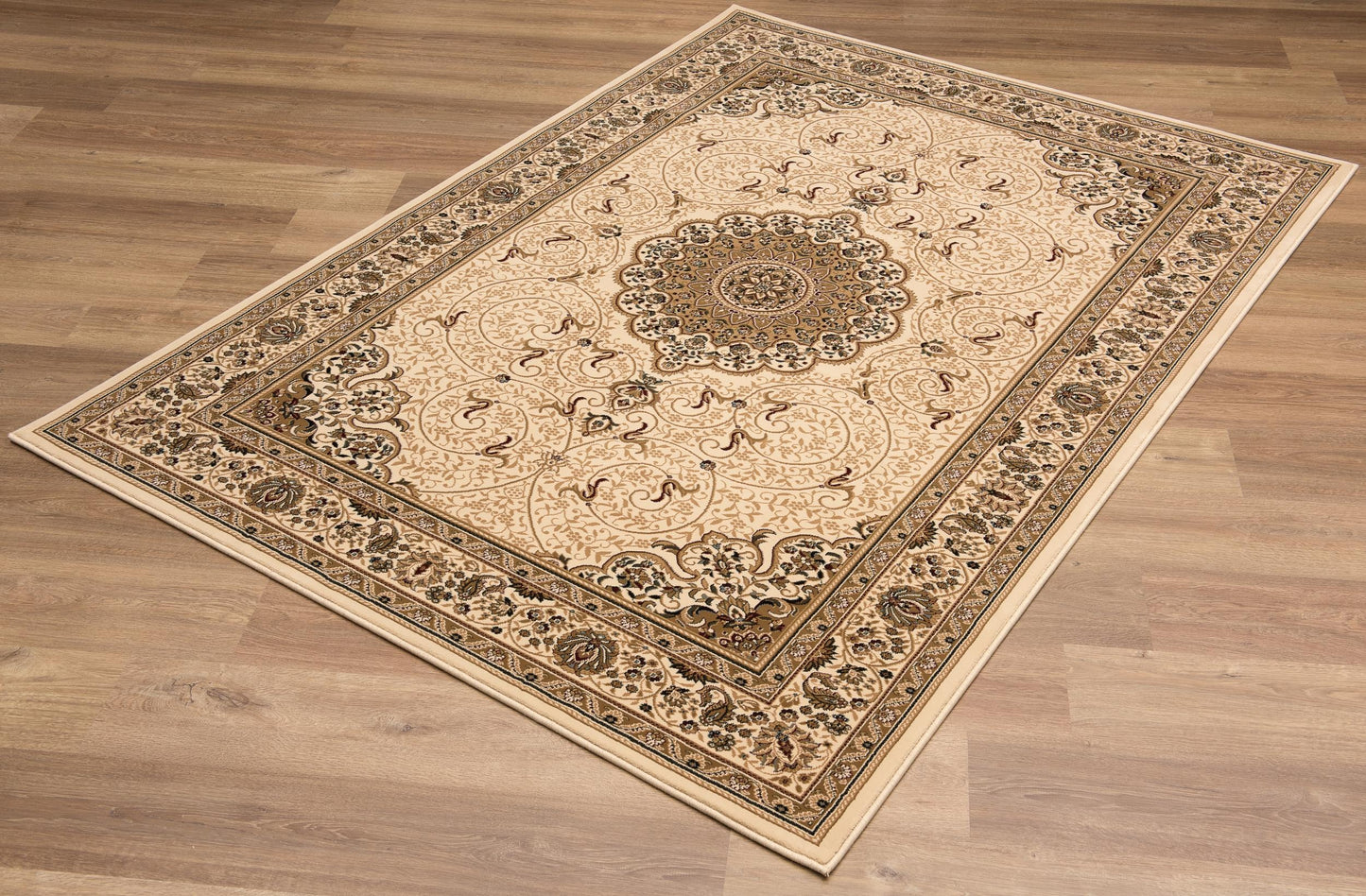 Rihab Persian Medallion Traditional Beige and Cream Indoor Rug-14