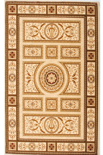 Majestic Moroccan Traditional Beige Rug