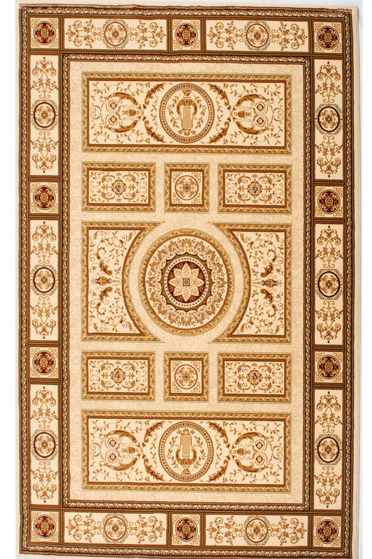 Majestic Moroccan Traditional Beige Rug