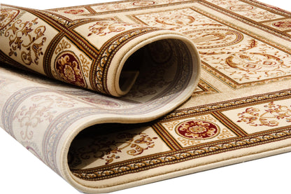 Majestic Moroccan Traditional Beige Rug