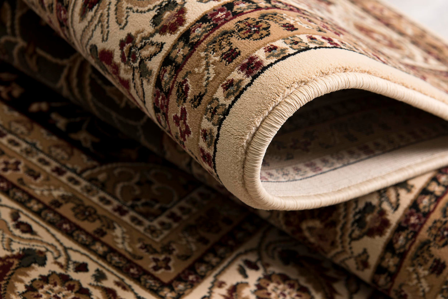 Jinan Persian Garden Traditional Beige and Red Indoor Rug-16