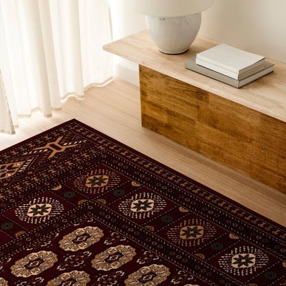 Majestic Persian Afghan Red Rug