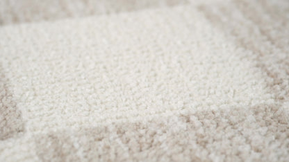 Zenith Checkered Comtemporary Beige and Brown Indoor Rug-16